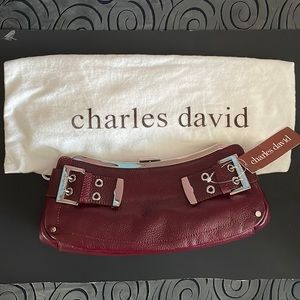 NWT Charles David leather clutch